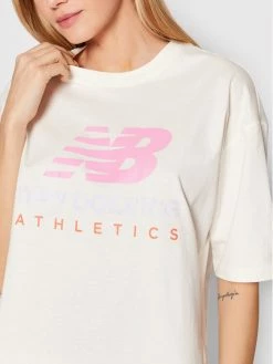 New Balance Γυναίκες T-shirts T-Shirt WT21503 Μπεζ Oversize -New Balance Κατάστημα unnamed file 161
