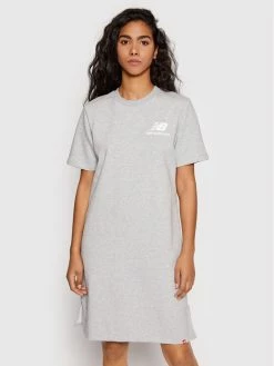 New Balance Γυναίκες Φορέματα Φόρεμα καθημερινό Essentials WD21502 Γκρι Relaxed Fit