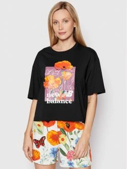 New Balance Γυναίκες T-shirts T-Shirt Super Bloom WT21560 Μαύρο Oversize