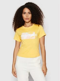 New Balance Γυναίκες T-shirts T-Shirt Mystic WT21555 Κίτρινο Athletic Fit