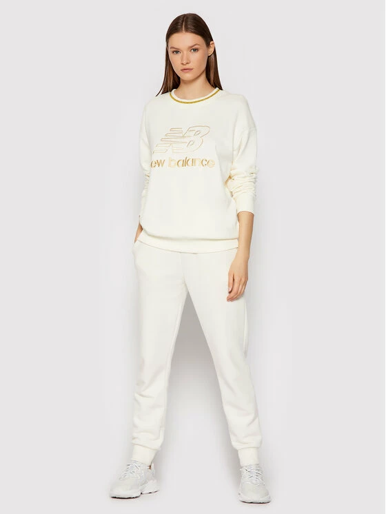 New Balance Γυναίκες Μπλούζες Μπλούζα Lurex Crew WT13505 Μπεζ Relaxed Fit 4 New Balance Γυναίκες Μπλούζες Μπλούζα Lurex Crew WT13505 Μπεζ Relaxed Fit - Image 2