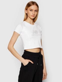 New Balance Γυναίκες T-shirts T-Shirt Athletics Podium WT03503 Λευκό Fitted Fit